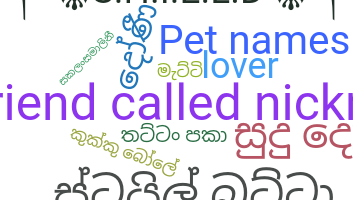 Becenév - Sinhala