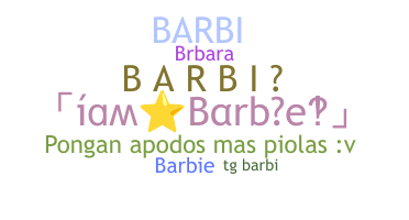 Becenév - Barbi