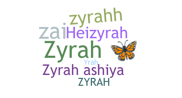 Becenév - Zyrah