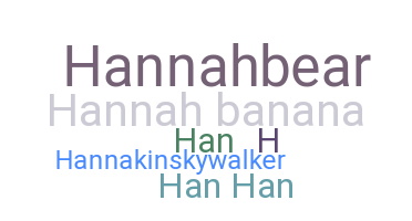 Becenév - Hannah