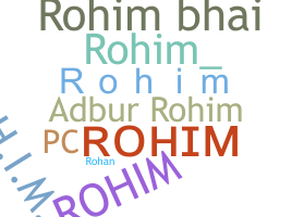 Becenév - Rohim