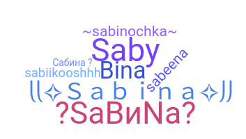 Becenév - Sabina