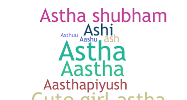 Becenév - astha