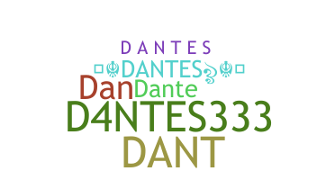 Becenév - Dantes