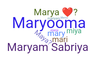 Becenév - Maryam