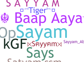 Becenév - Sayyam