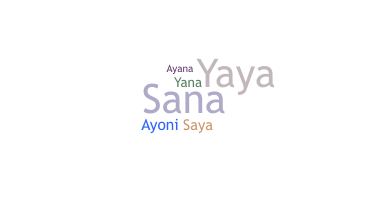 Becenév - Sayana
