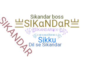 Becenév - Sikandar