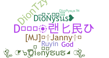 Becenév - Dionysus