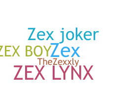 Becenév - zex