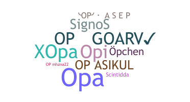 Becenév - opa