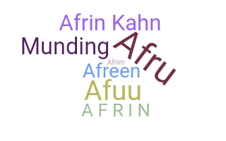 Becenév - Afrin