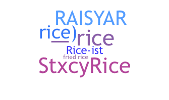 Becenév - Rice