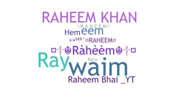 Becenév - Raheem