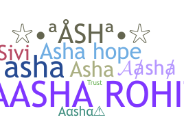 Becenév - Aasha