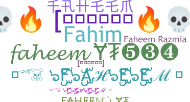 Becenév - Faheem