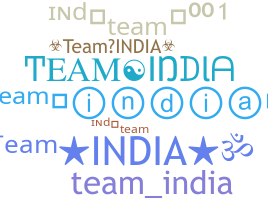 Becenév - TeamIndia